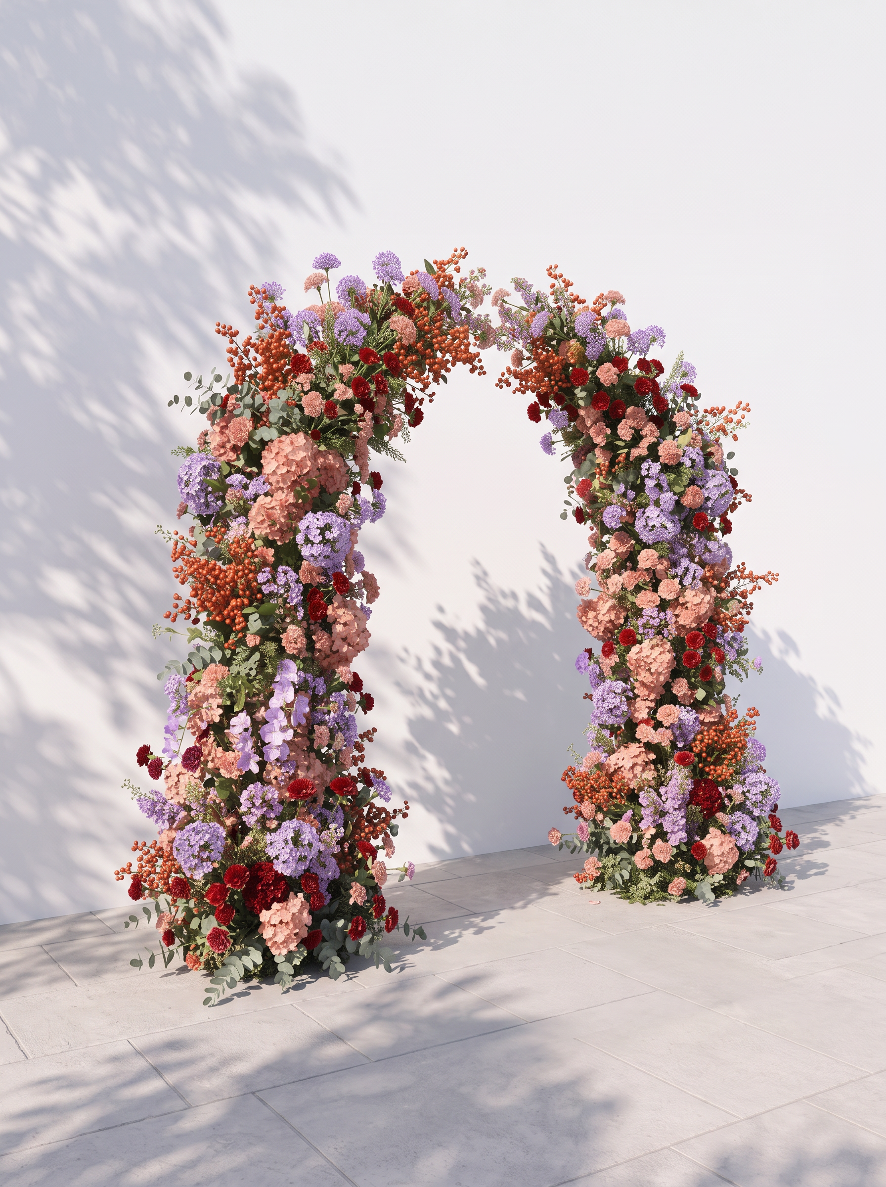 Odellrella Luxury Horn Shaped Flower Arch with Frame for Wedding Party Event Backdrop Decoration — left view