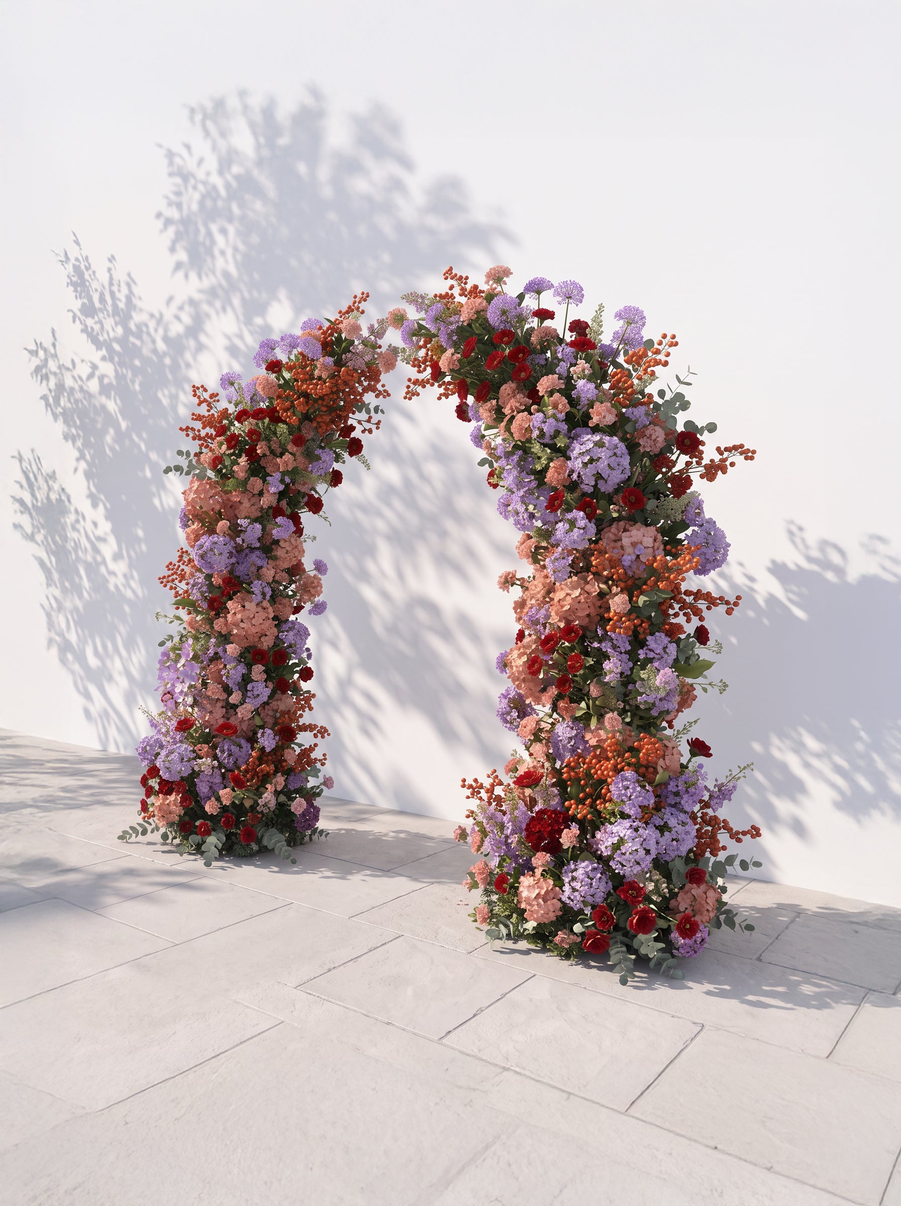 Odellrella Luxury Horn Shaped Flower Arch with Frame for Wedding Party Event Backdrop Decoration — right view