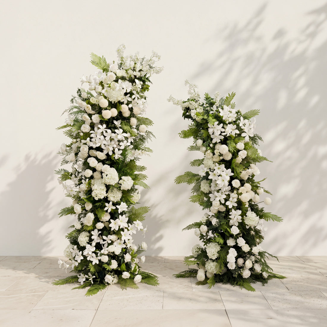 Palelle:Luxury Classic Green &amp;White Color Flower Arch for Weddings&amp;Event Decor Including Frame palelle front
