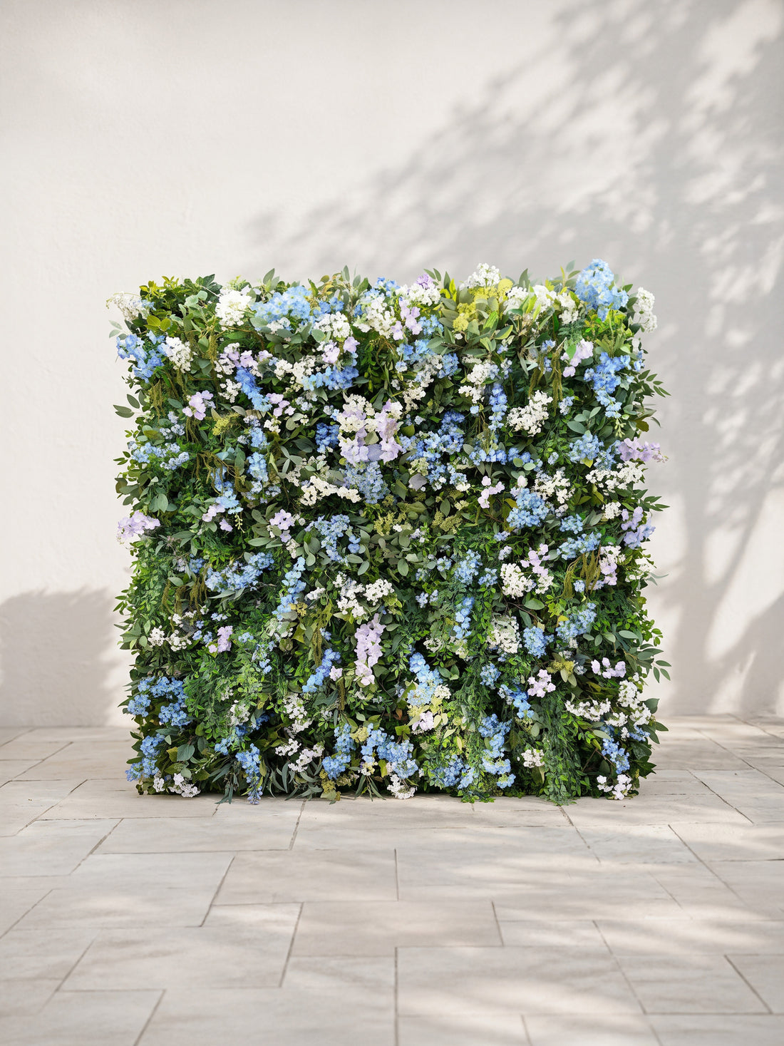 Palia: 5D Fabric Artificial rolling up curtain flower wall — front view