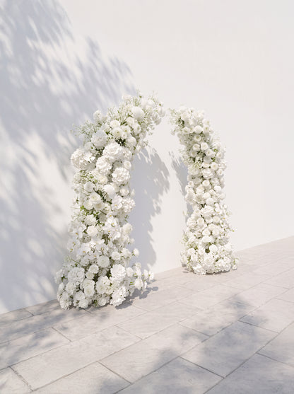 Palora Luxury Horn Shaped Flower Arch with Frame for Wedding Party Event Backdrop Decoration — left view