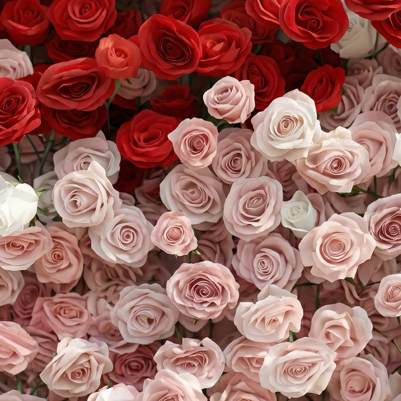 Pearlora:Luxury 5D Wedding Flower wall with White&amp;Pink&amp;Red Roses for Wedding&amp;Event Decor pearlora detail 3