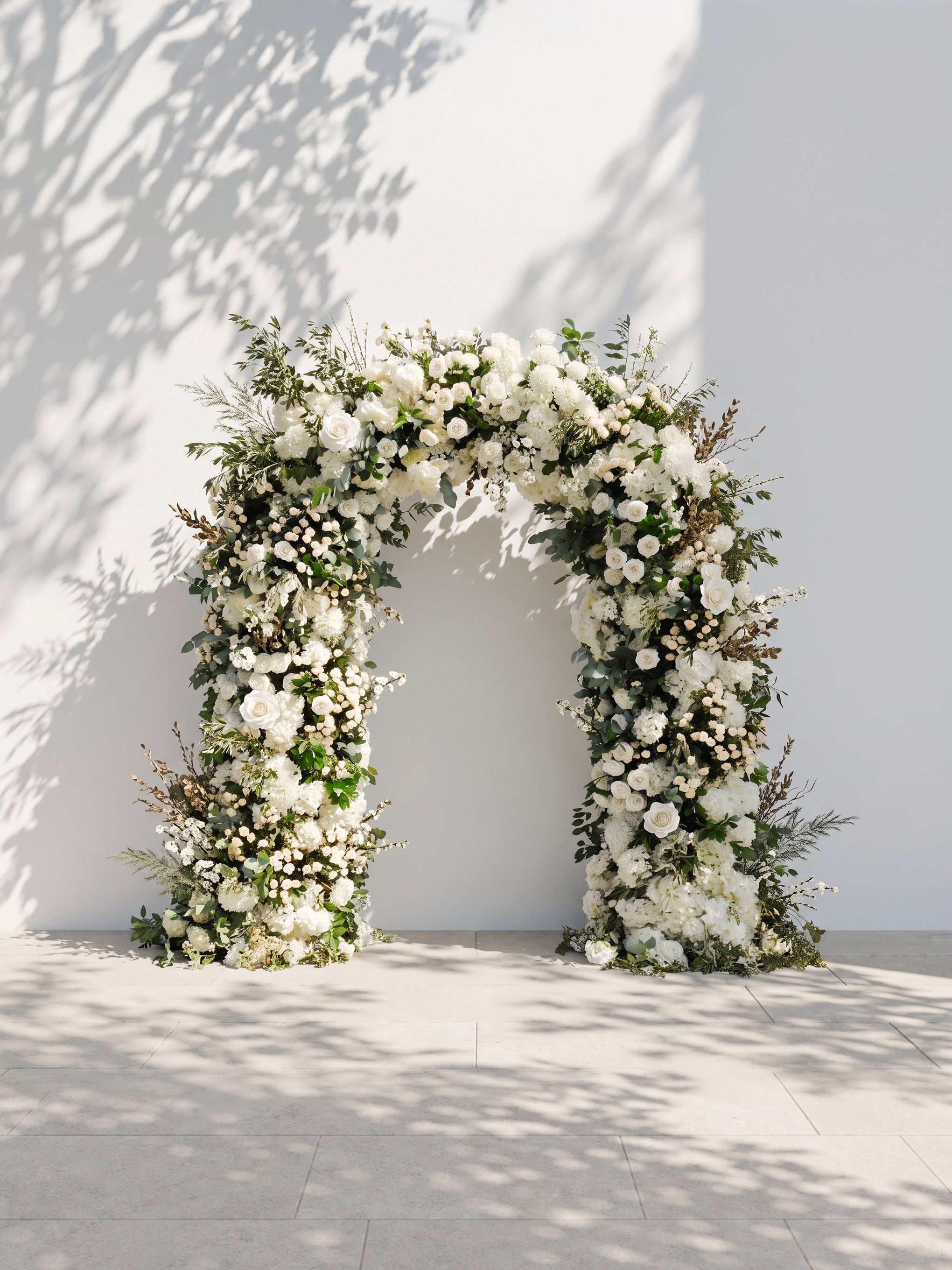 Pearlviane Luxury Door Shaped Flower Arch with Frame for Wedding Party Event Backdrop Decoration — front view