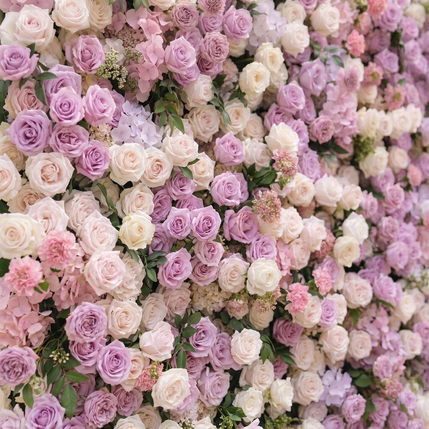 Peria:5D Gradient Lavender Purple &amp; Blush Pink Silk Rose Flower Wall Roll-Up Fabric Backdrop for Romantic Weddings &amp; Proposals