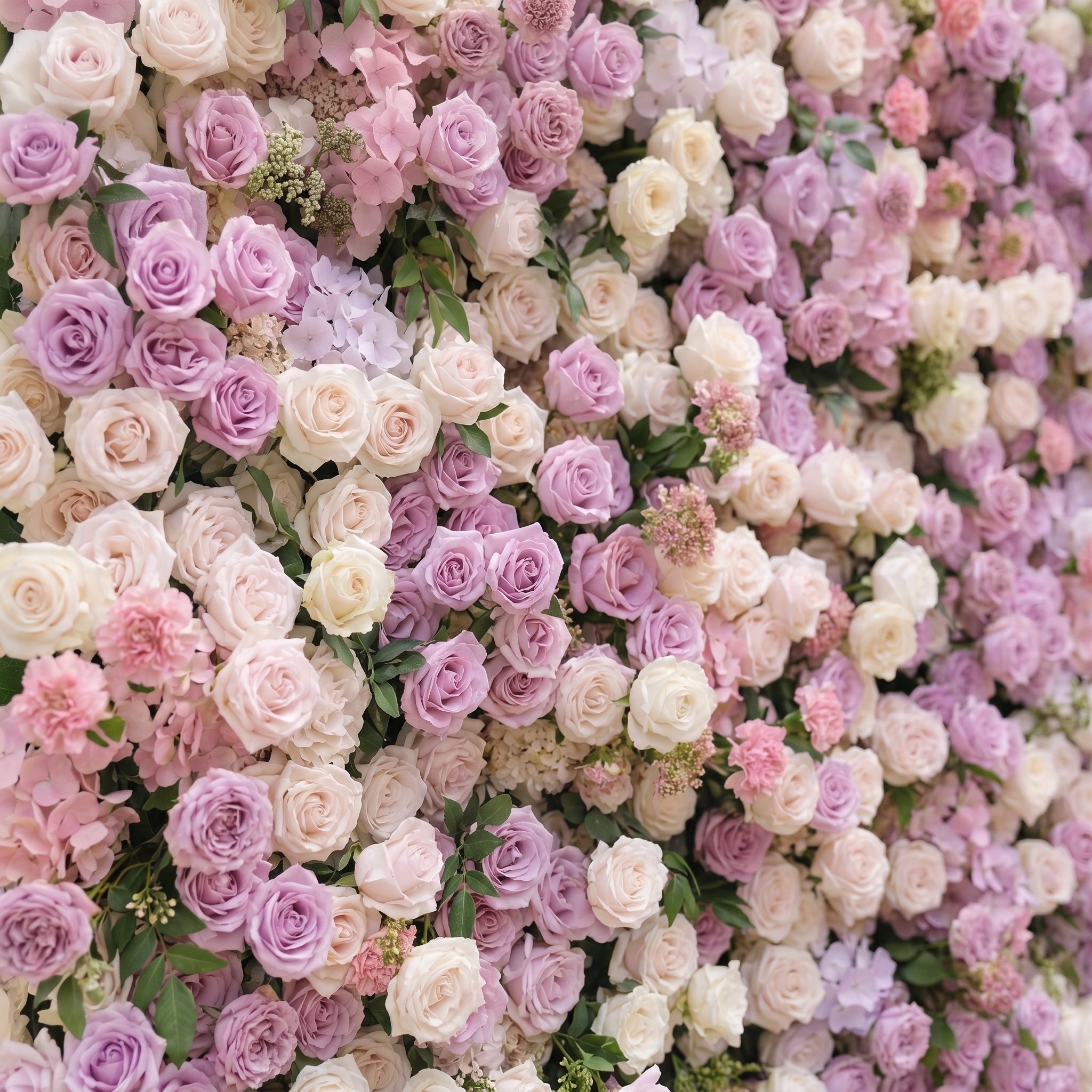 Peria:5D Gradient Lavender Purple &amp; Blush Pink Silk Rose Flower Wall Roll-Up Fabric Backdrop for Romantic Weddings &amp; Proposals