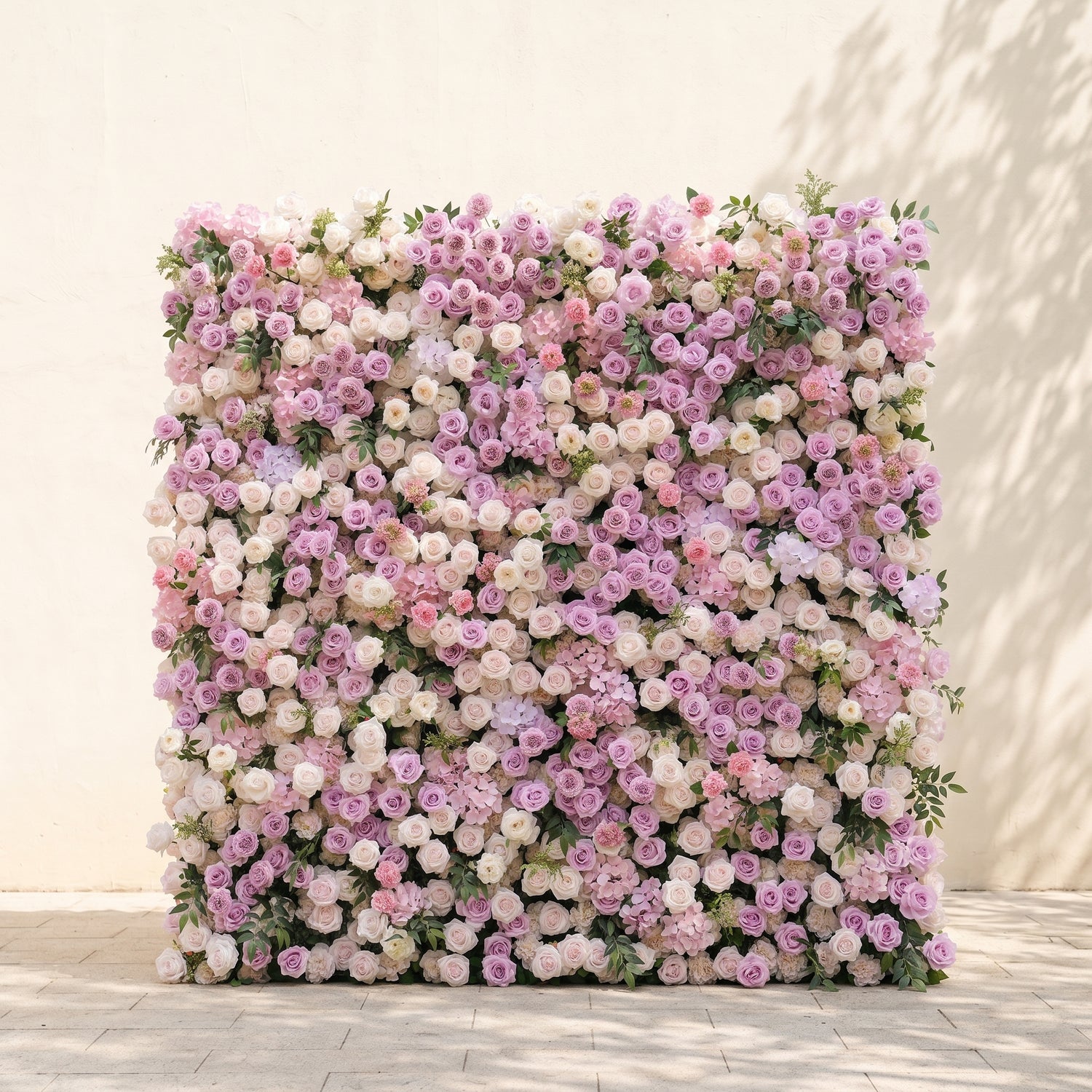 Peria:5D Gradient Lavender Purple &amp; Blush Pink Silk Rose Flower Wall Roll-Up Fabric Backdrop for Romantic Weddings &amp; Proposals