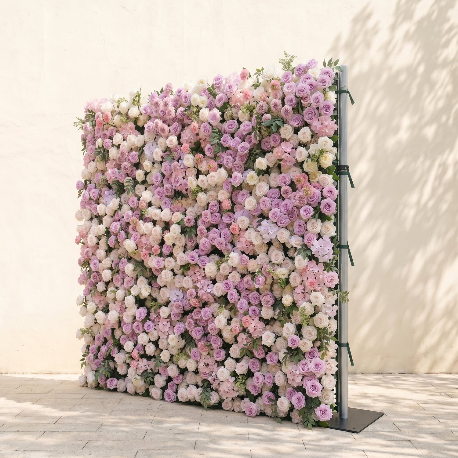 Peria:5D Gradient Lavender Purple &amp; Blush Pink Silk Rose Flower Wall Roll-Up Fabric Backdrop for Romantic Weddings &amp; Proposals