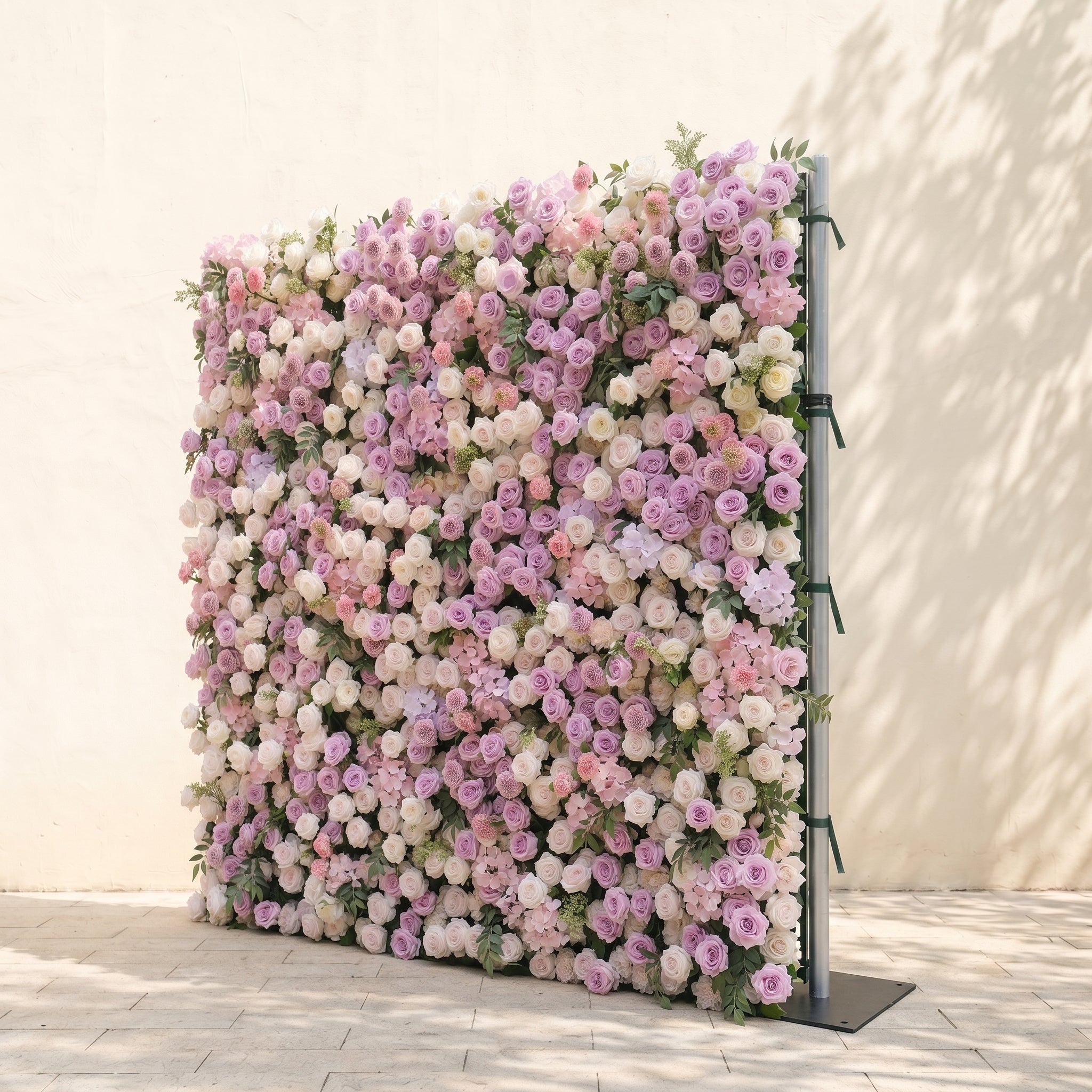 Peria:5D Gradient Lavender Purple &amp; Blush Pink Silk Rose Flower Wall Roll-Up Fabric Backdrop for Romantic Weddings &amp; Proposals