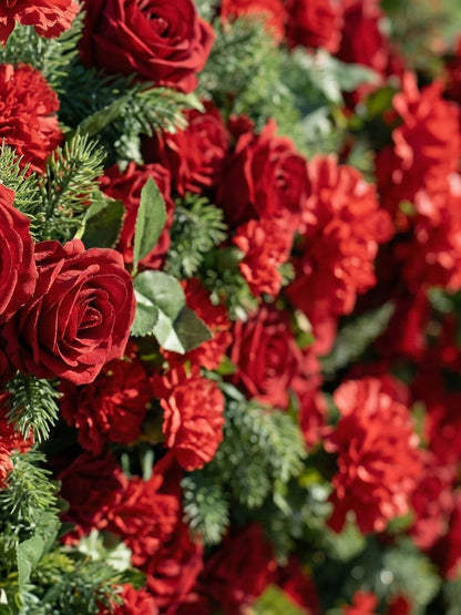 Delphine: 3D Fabric Artificial Zip Up Curtain Flower Wall For Wedding and Events Decoration