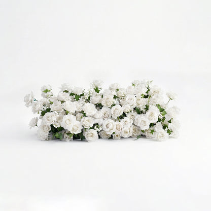 Petalya: 3D White Silk Rose Heart Floral Backdrop Decor for Proposal &amp; Anniversary Backdrop