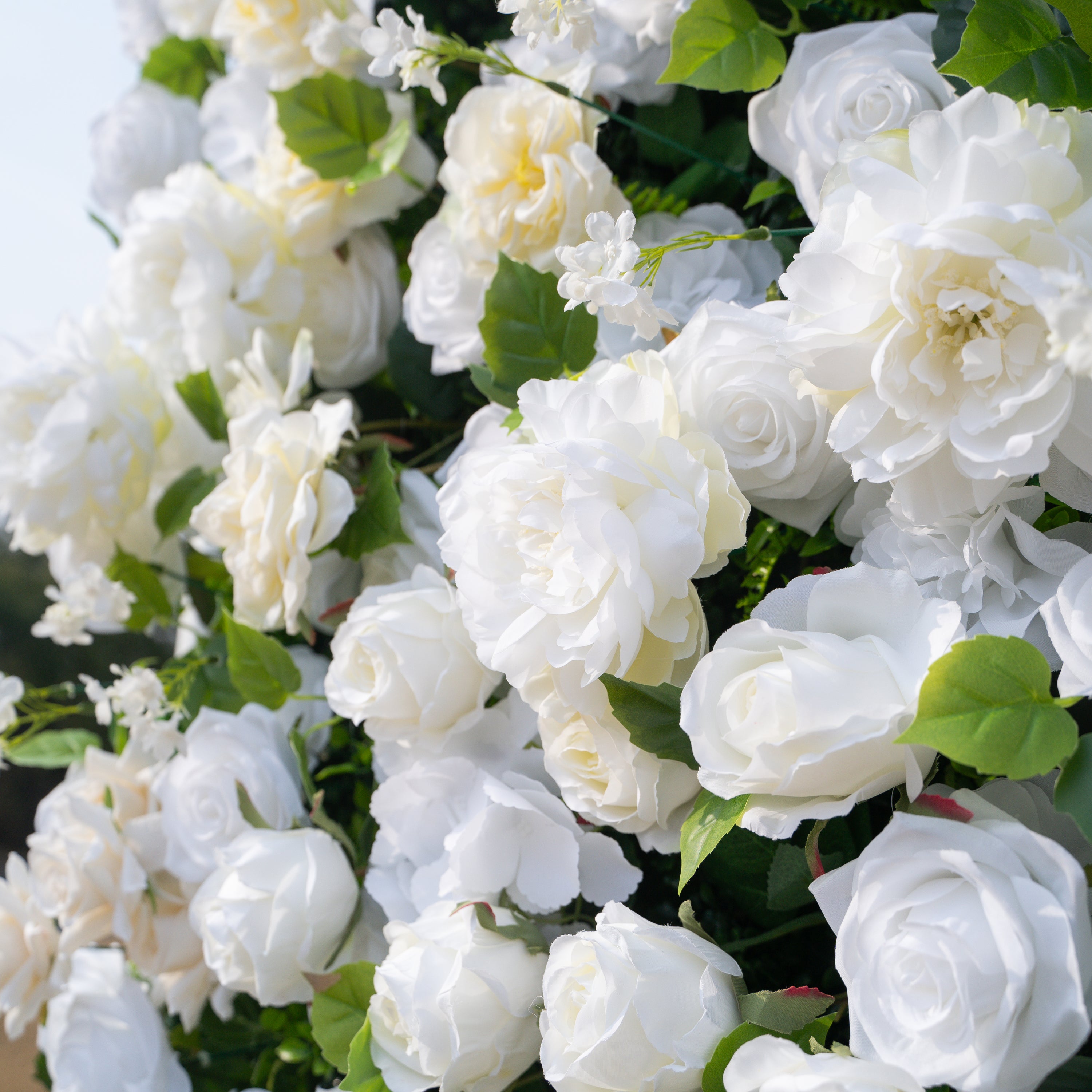 Piper：3D Fabric Artificial rolling up curtain flower wall