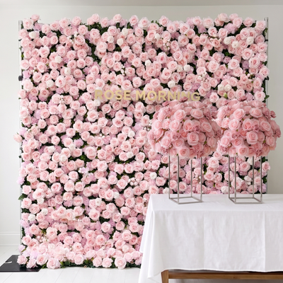 Querido：3D Fabric Artificial rolling up curtain flower wall (In Us Stock 5-7 Days Delivered)