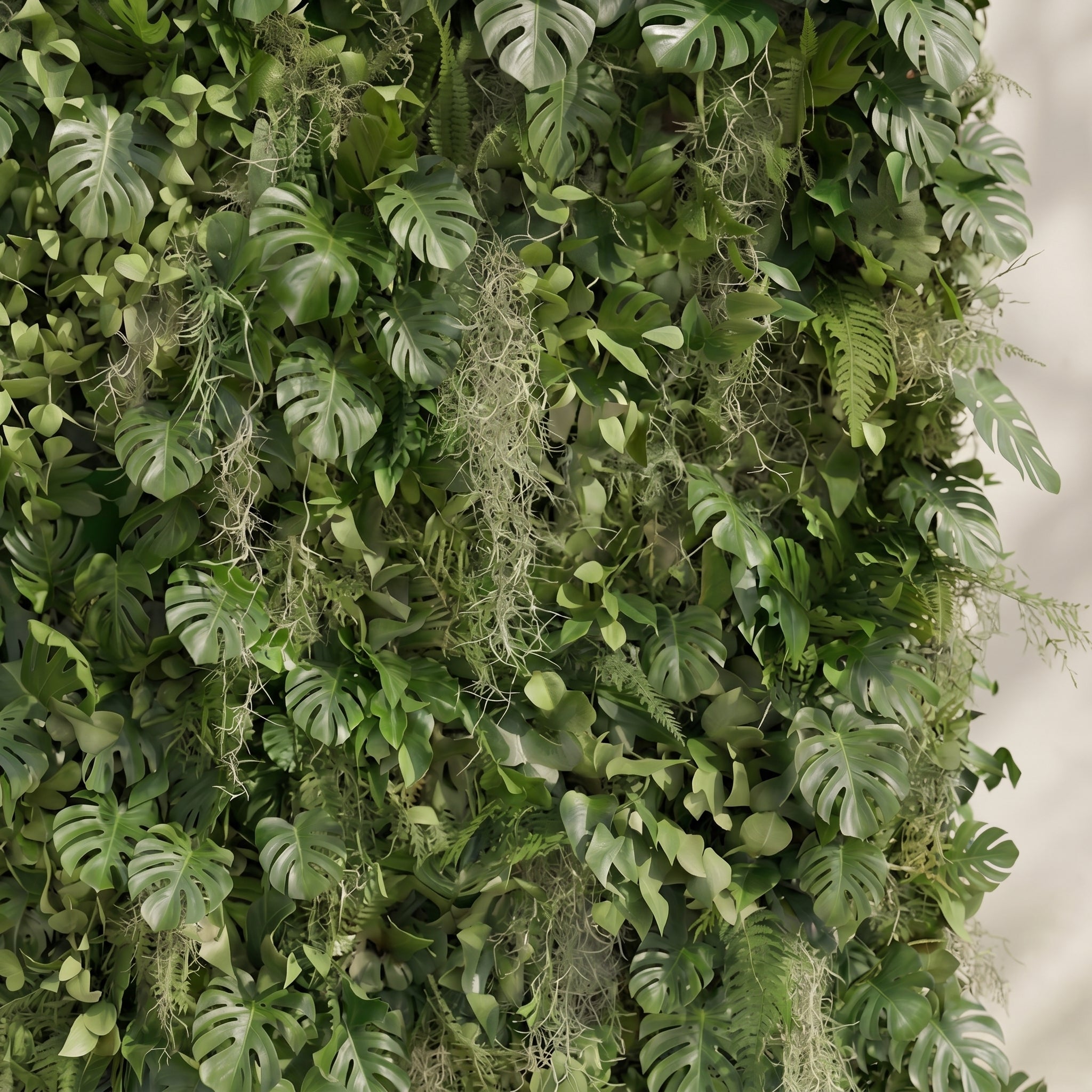 Raelira: Luxury 5D Green Silk Floral Wall Roll-Up Backdrop for Elegant Minimalist Weddings