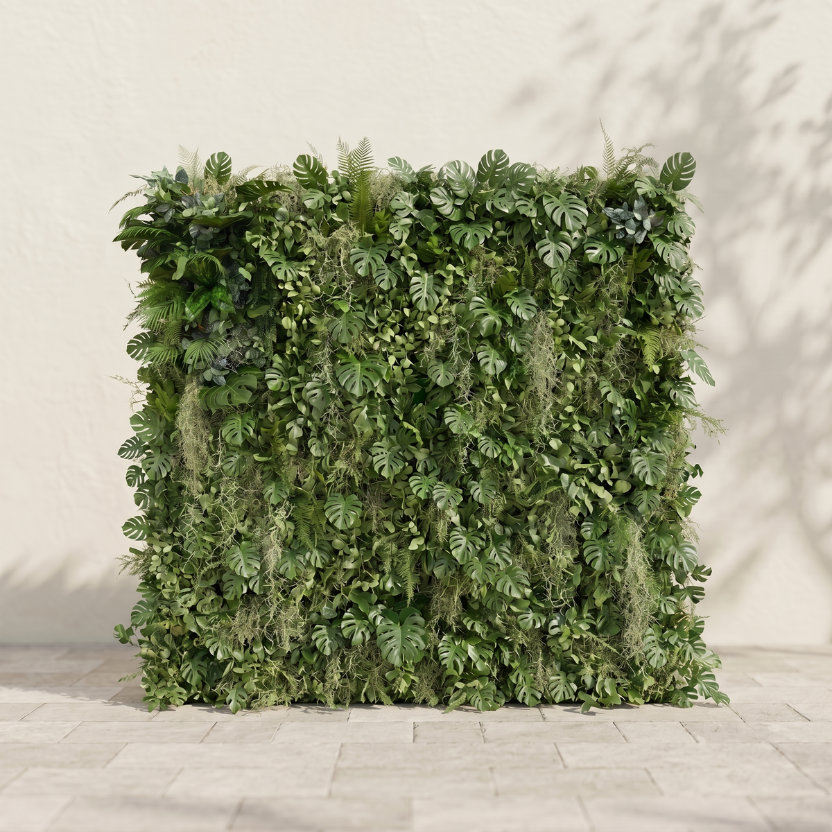 Raelira: Luxury 5D Green Silk Floral Wall Roll-Up Backdrop for Elegant Minimalist Weddings