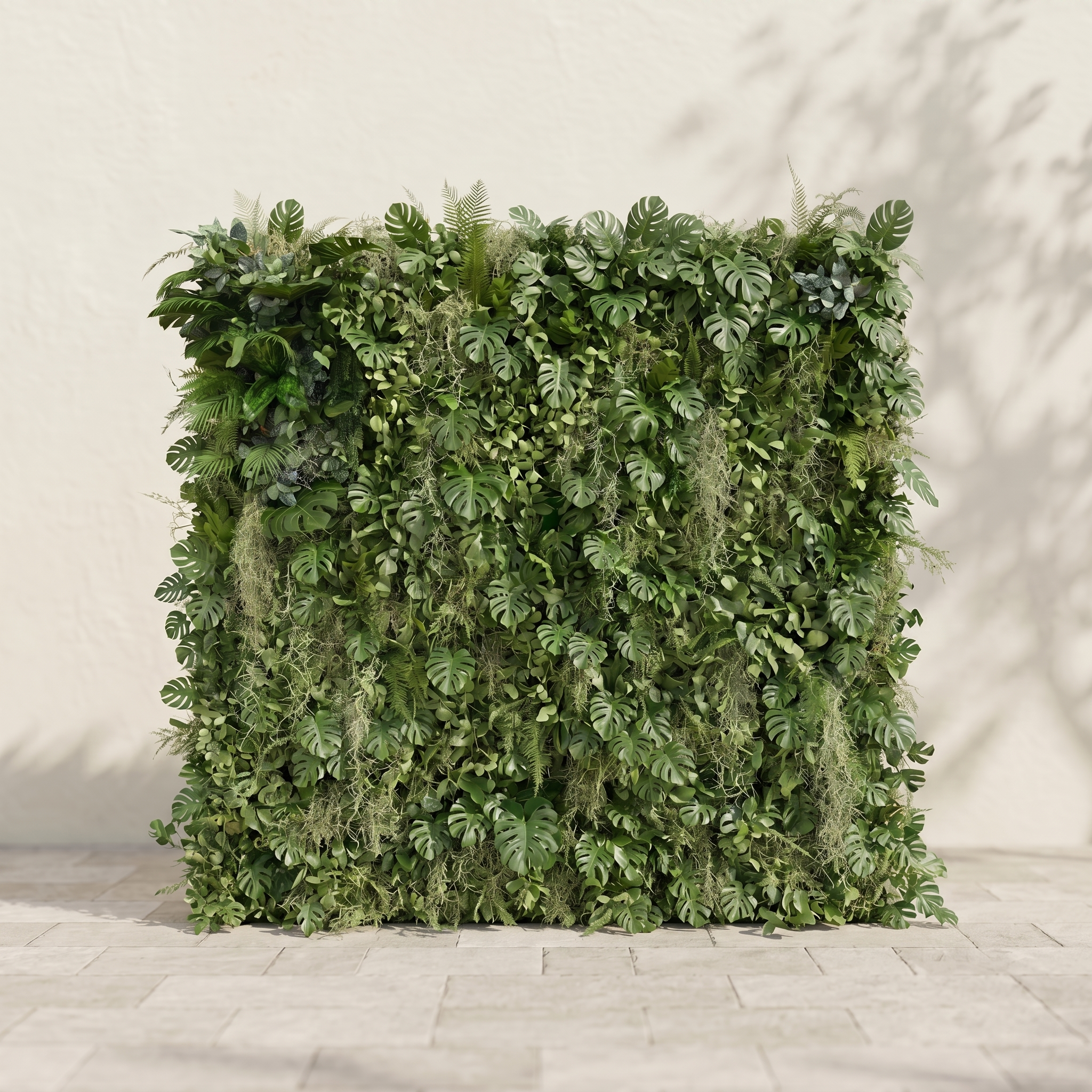 Raelira: Luxury 5D Green Silk Floral Wall Roll-Up Backdrop for Elegant Minimalist Weddings