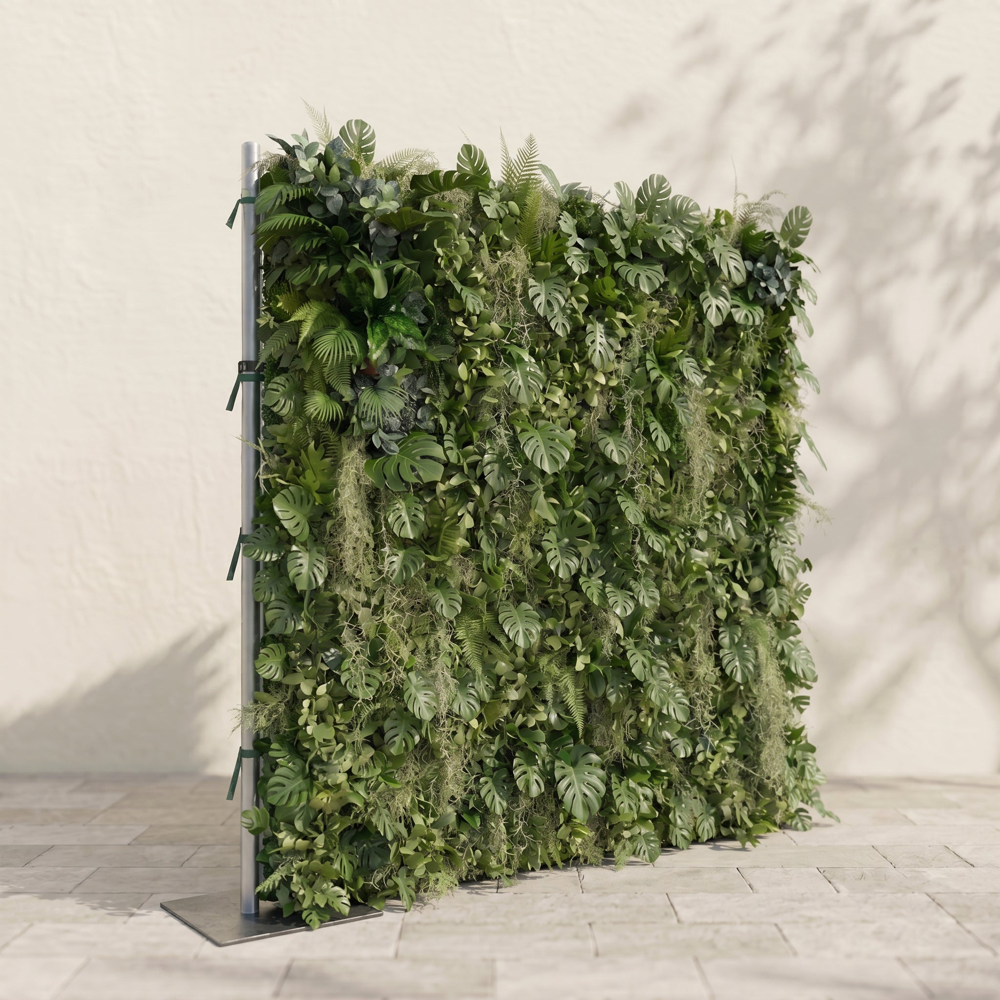 Raelira: Luxury 5D Green Silk Floral Wall Roll-Up Backdrop for Elegant Minimalist Weddings