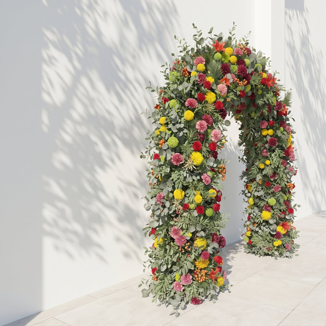 Raellyra: 2026 New Luxury Garden Style Flower arch with mixed color for Weddings&amp;Events Decoration Incuding Frame