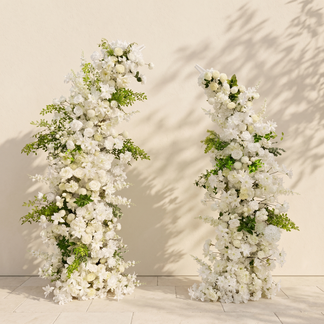 Raelsola:Luxury Classic Green &amp;White Color Flower Arch for Weddings&amp;Event Decor Including Frame raelsola front