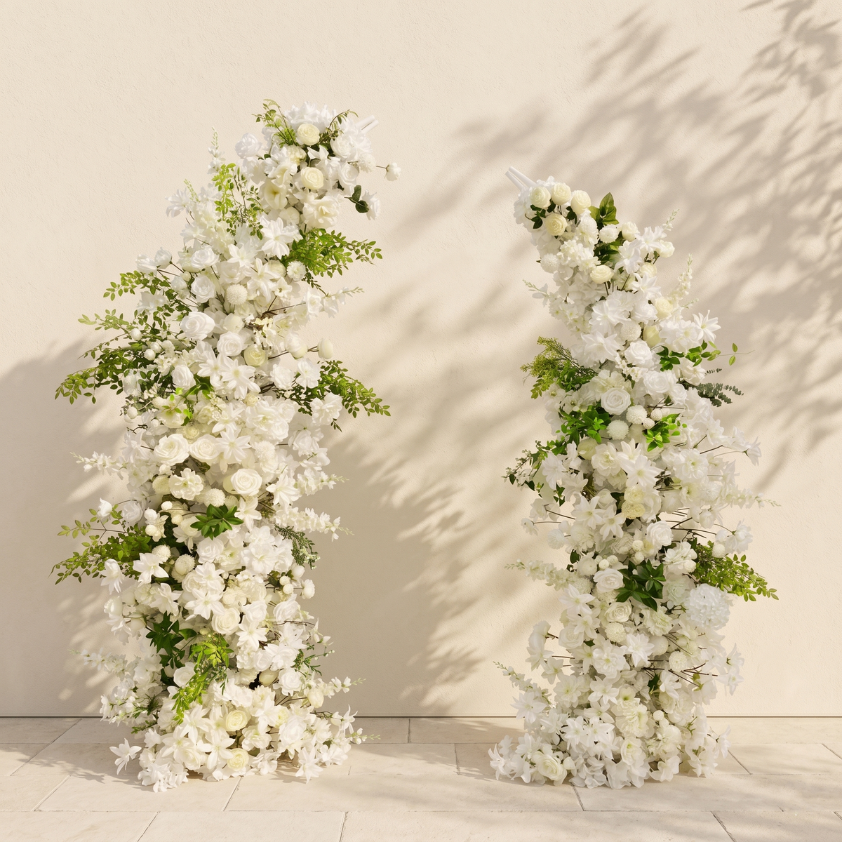 Raelsola:Luxury Classic Green &amp;White Color Flower Arch for Weddings&amp;Event Decor Including Frame raelsola front