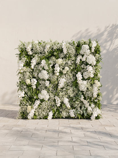 Ralena: 5D Fabric Artificial rolling up curtain flower wall — front view