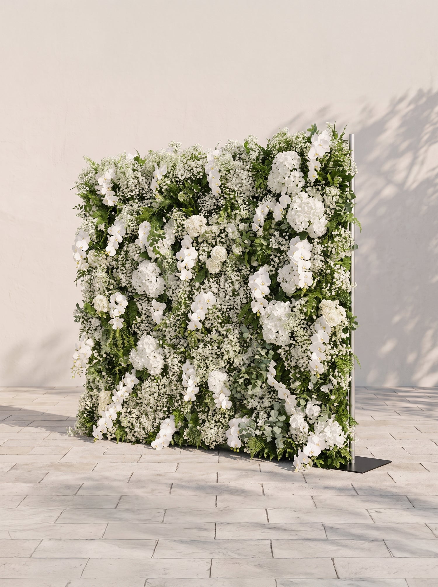 Ralena: 5D Fabric Artificial rolling up curtain flower wall — right view