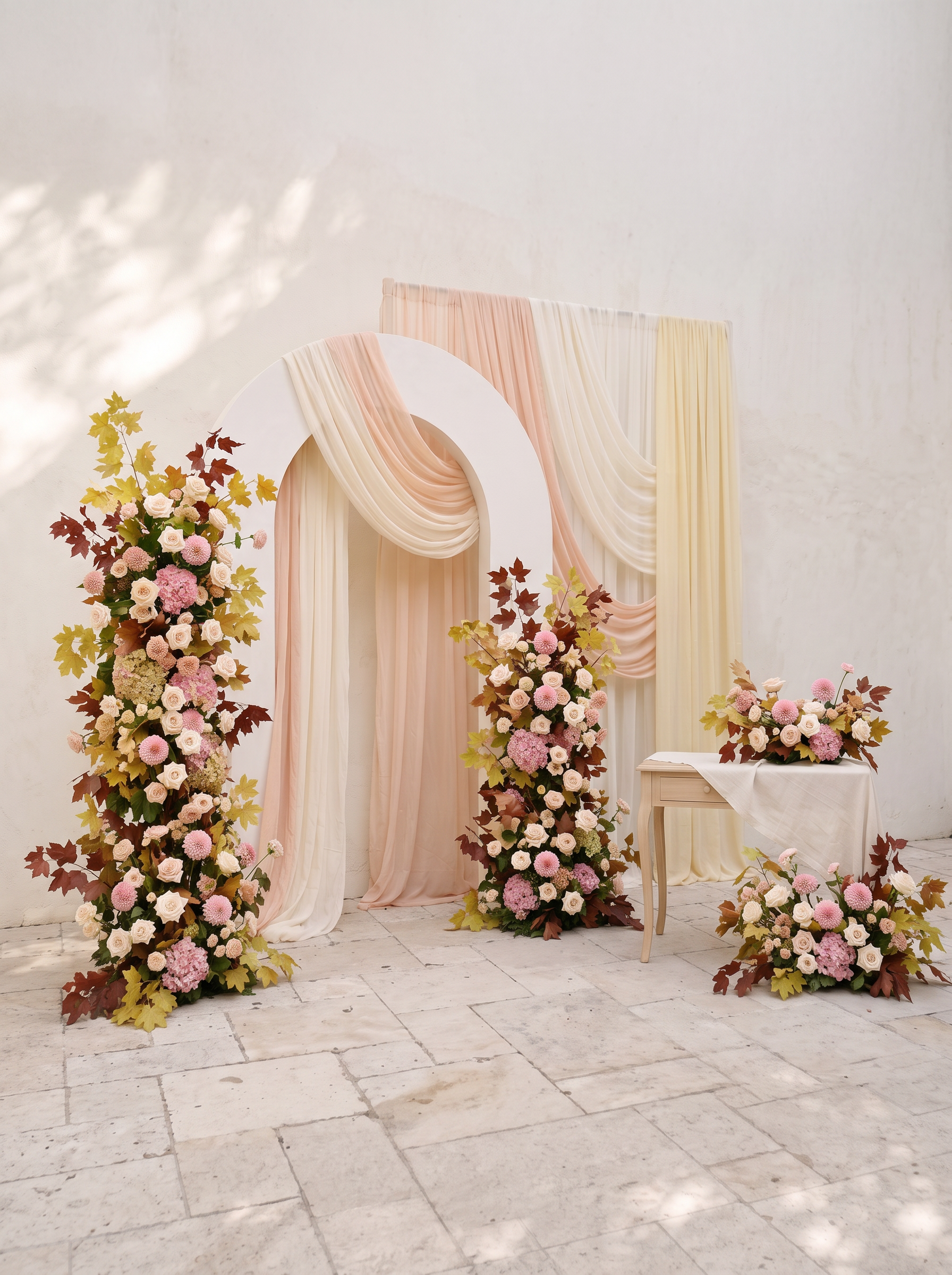 Ralsira: Wedding Full Floral Decor Set Arch Aisle Table Flower Arrangement for Romantic Weddings &amp; Proposals — left view