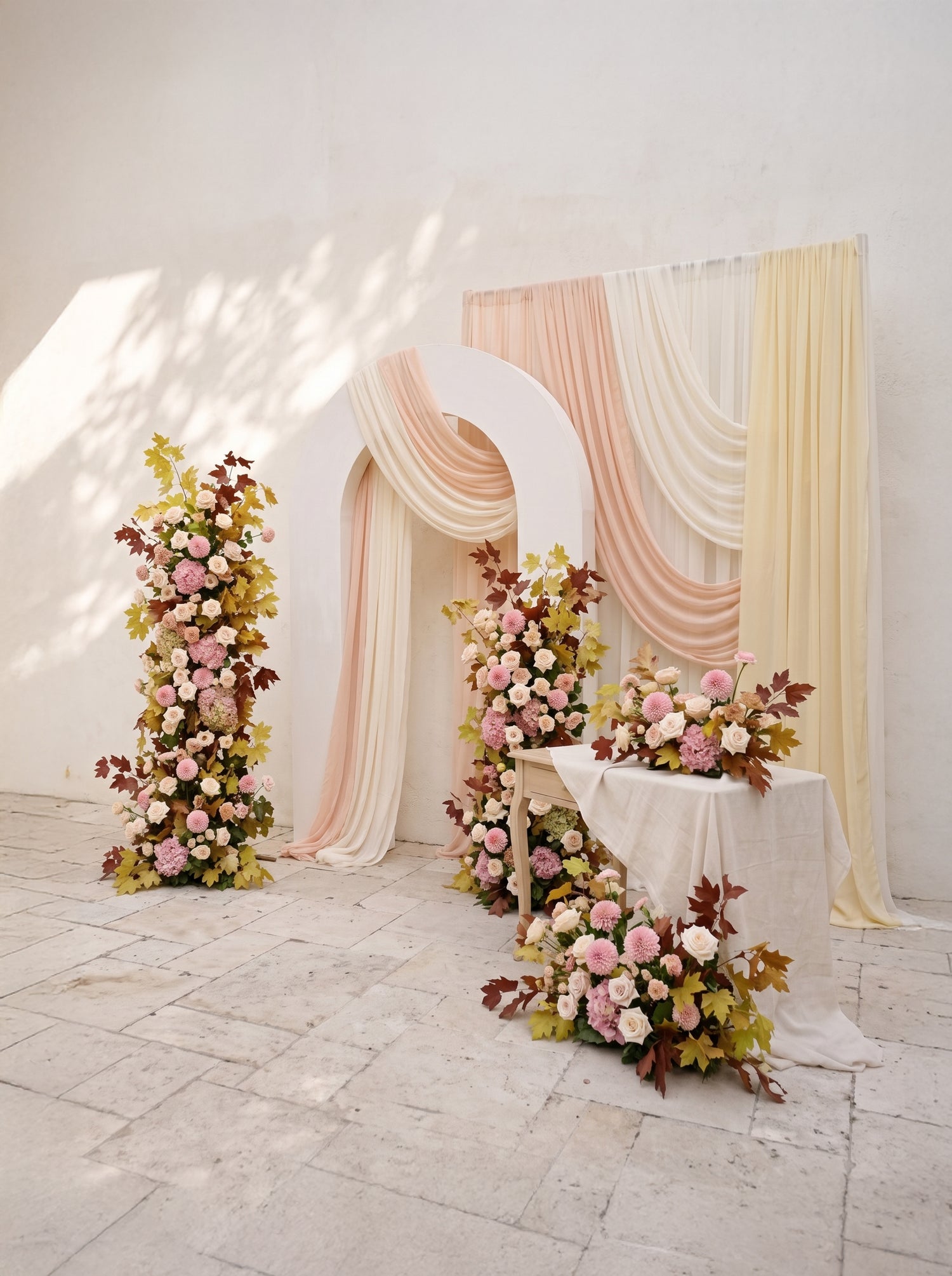 Ralsira: Wedding Full Floral Decor Set Arch Aisle Table Flower Arrangement for Romantic Weddings &amp; Proposals — right view