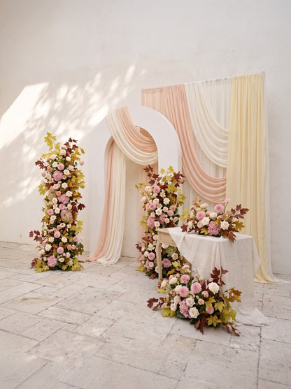 Ralsira: Wedding Full Floral Decor Set Arch Aisle Table Flower Arrangement for Romantic Weddings &amp; Proposals — right view