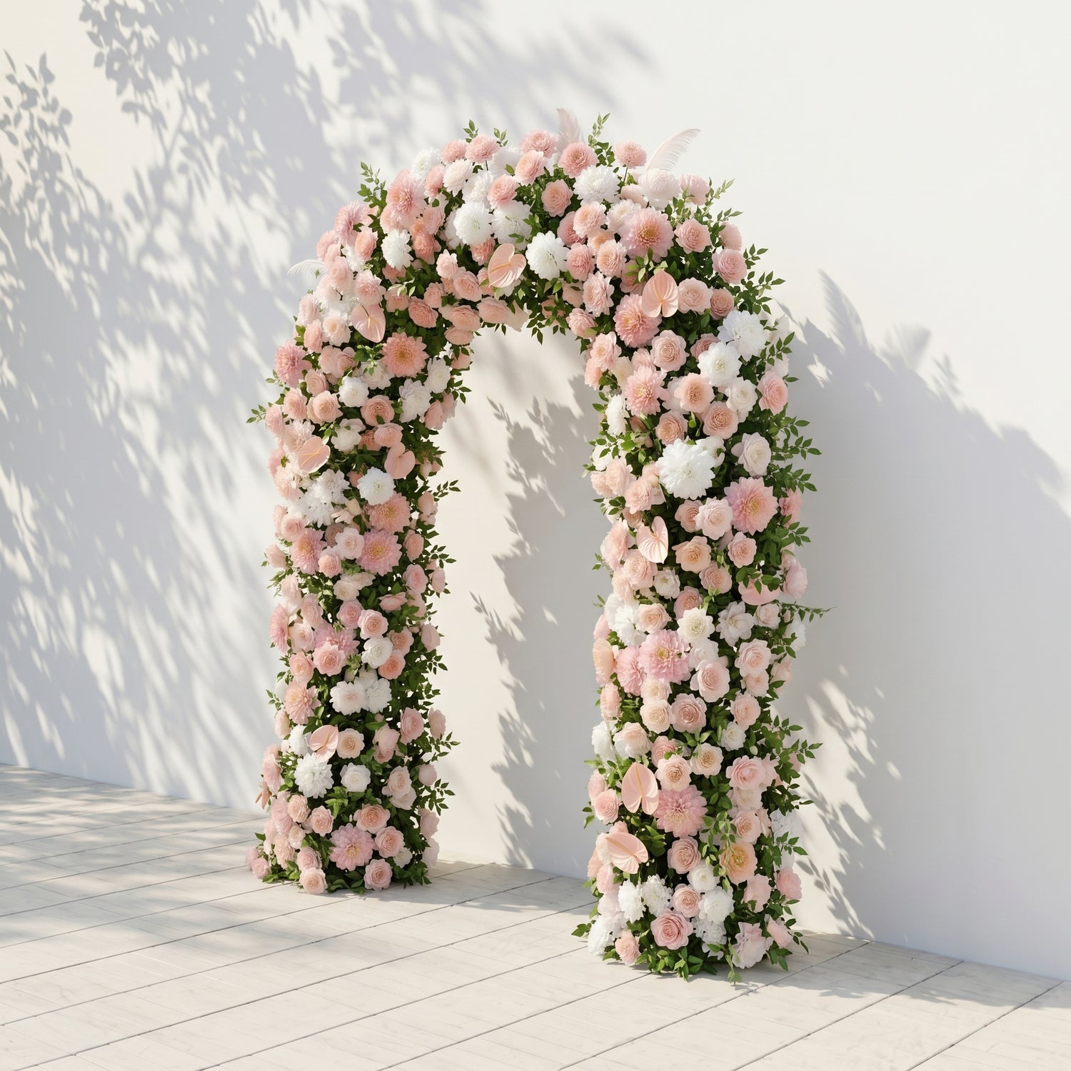 Ravnora:Luxury Pink Flower Arch Door Arch for Weddings&amp;Event Decor Including Frame ravnora right
