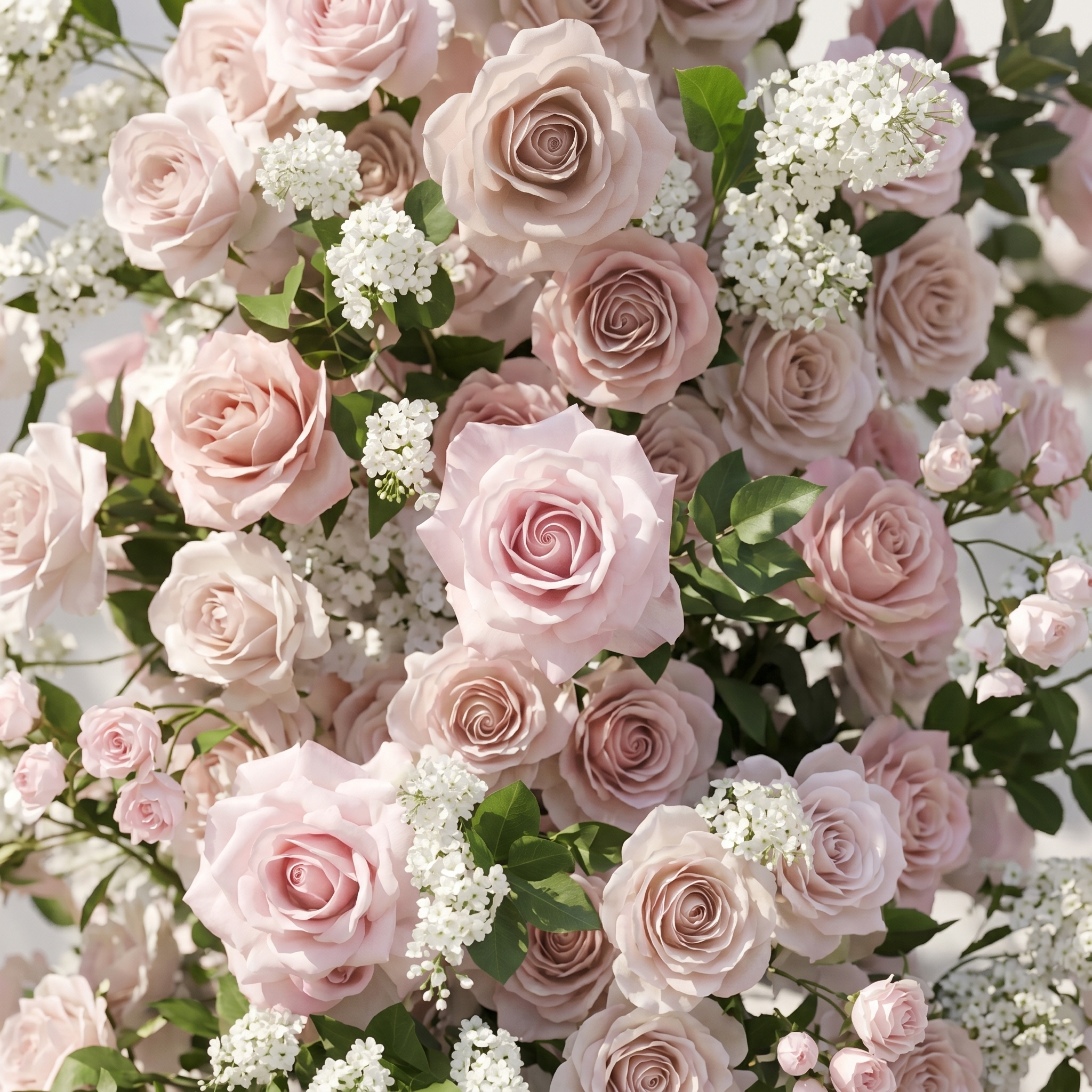 Ravvia: Classic Luxury Dusty Pink Roses Flower Arch for Wedding&amp;Event Decor Including Frame ravvia detail 1