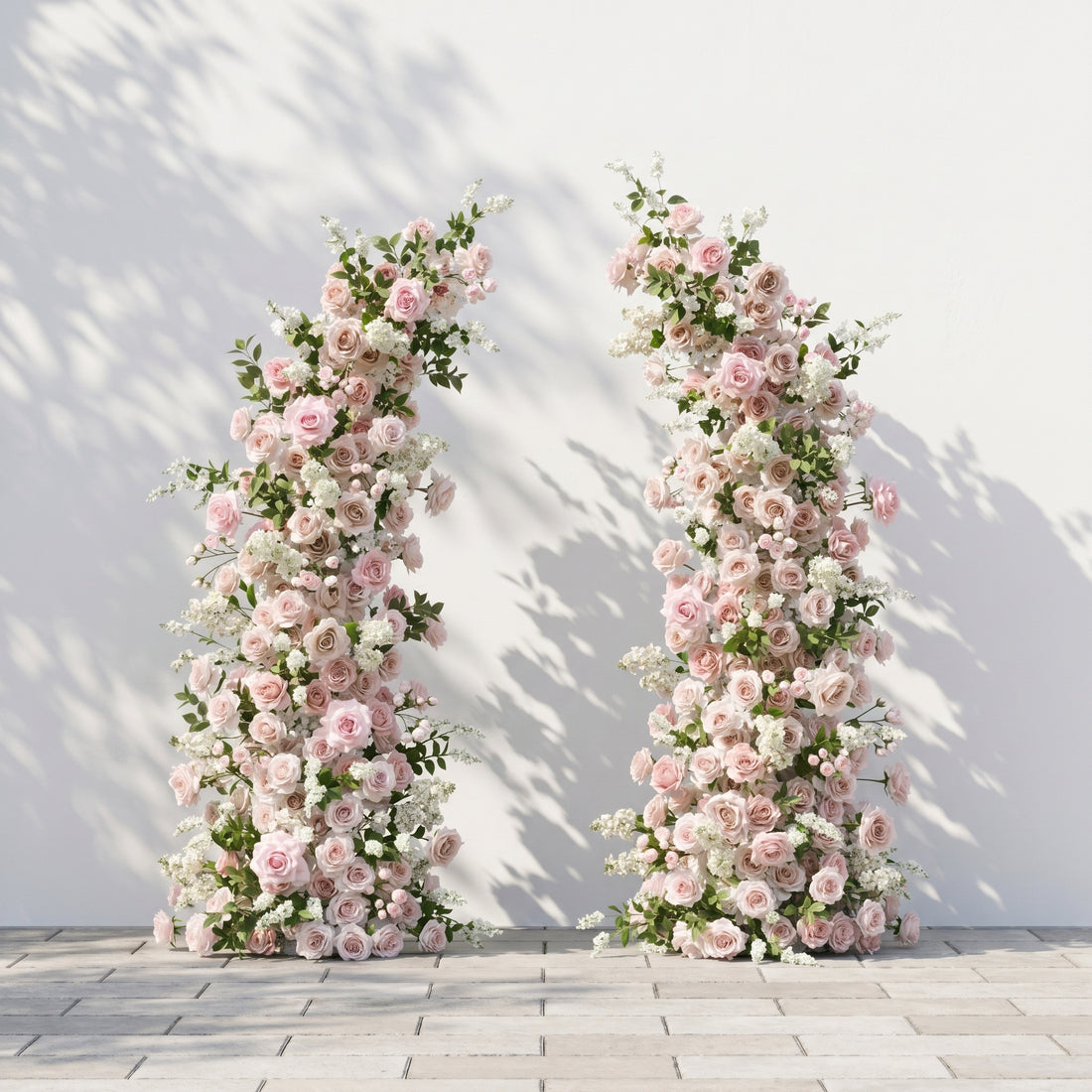Ravvia: Classic Luxury Dusty Pink Roses Flower Arch for Wedding&amp;Event Decor Including Frame ravvia front