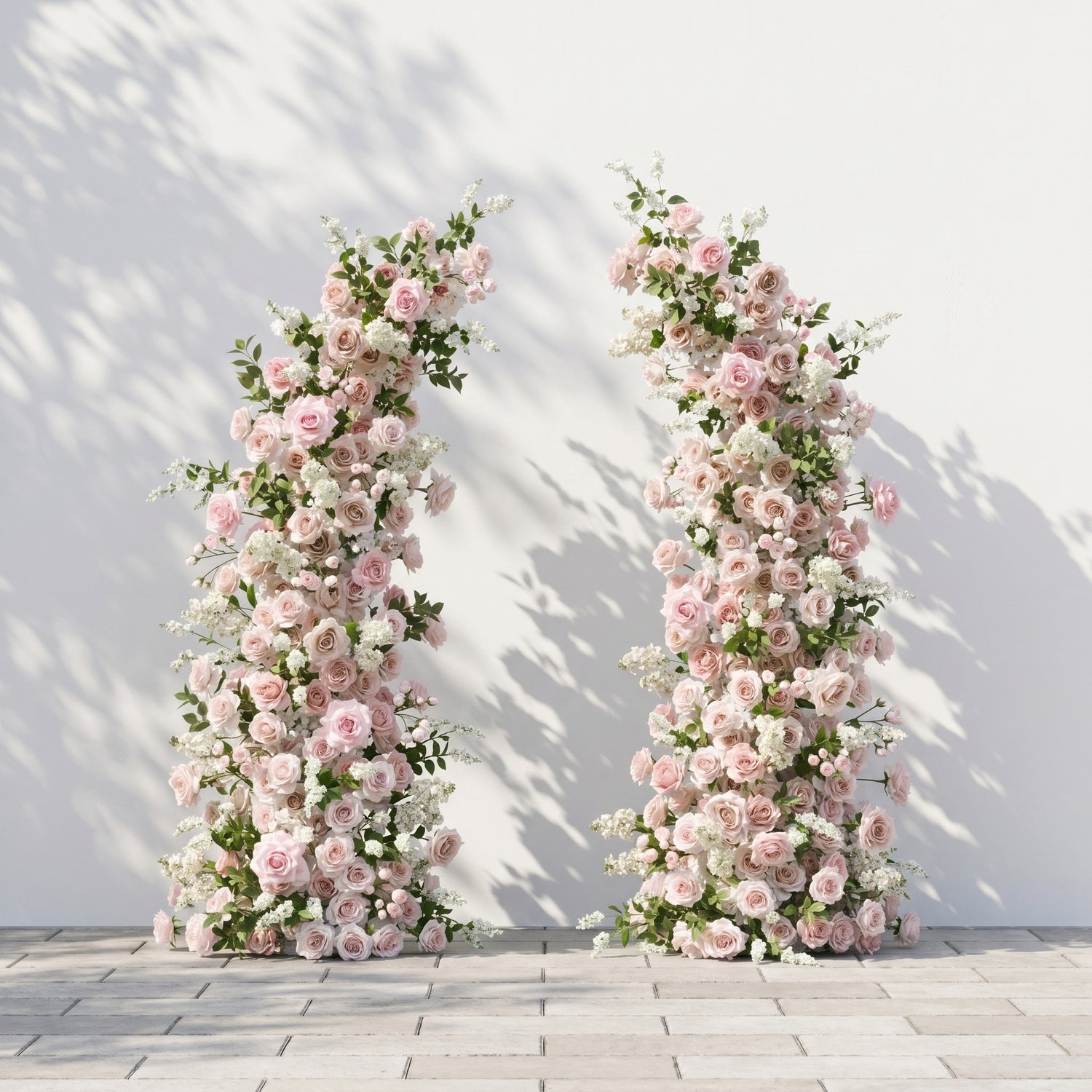 Ravvia: Classic Luxury Dusty Pink Roses Flower Arch for Wedding&amp;Event Decor Including Frame ravvia front