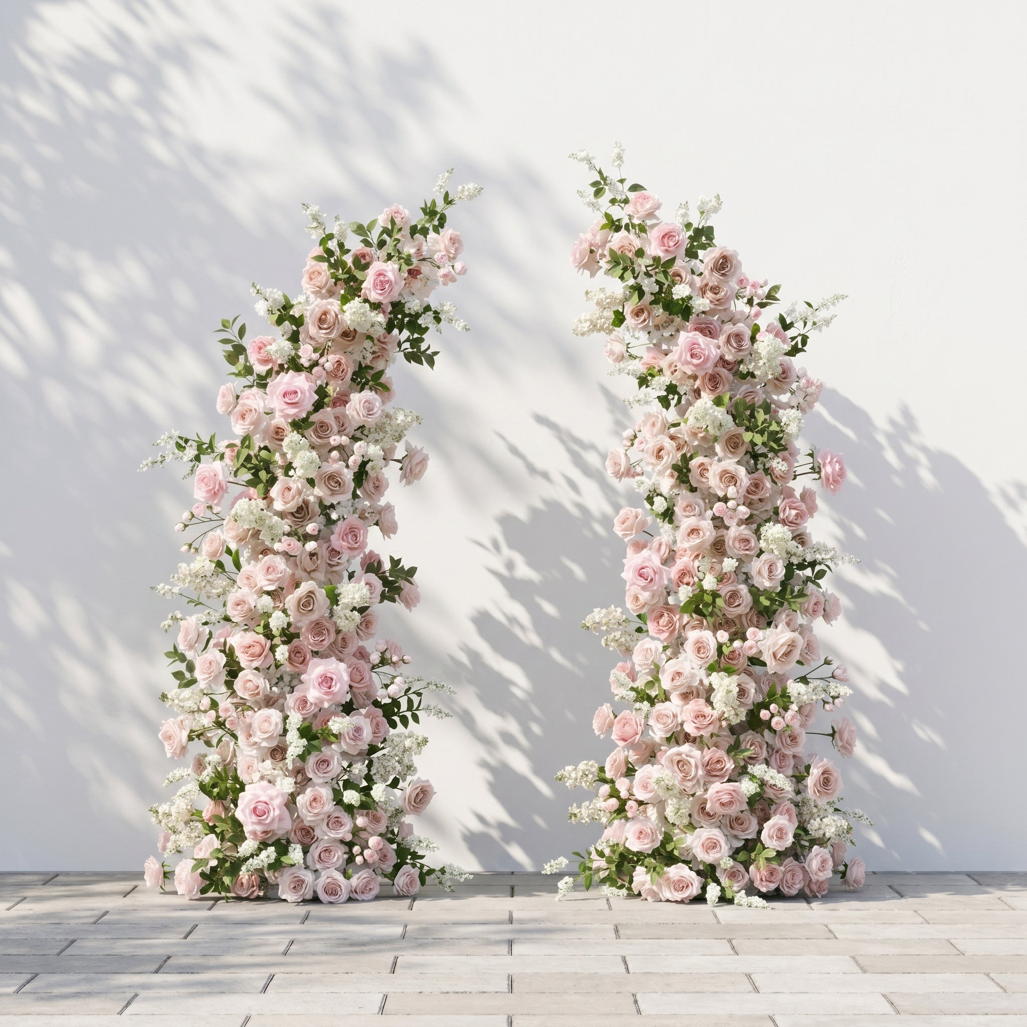 Ravvia: Classic Luxury Dusty Pink Roses Flower Arch for Wedding&amp;Event Decor Including Frame ravvia front