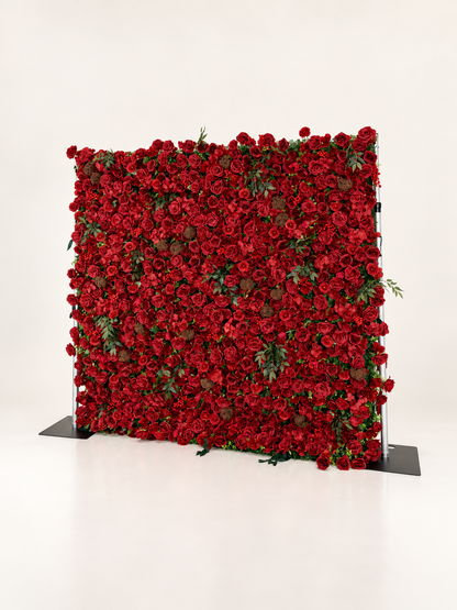 Roma: 4D Fabric Artificial Zip Up Curtain Flower Wall For Wedding and Events Decoration