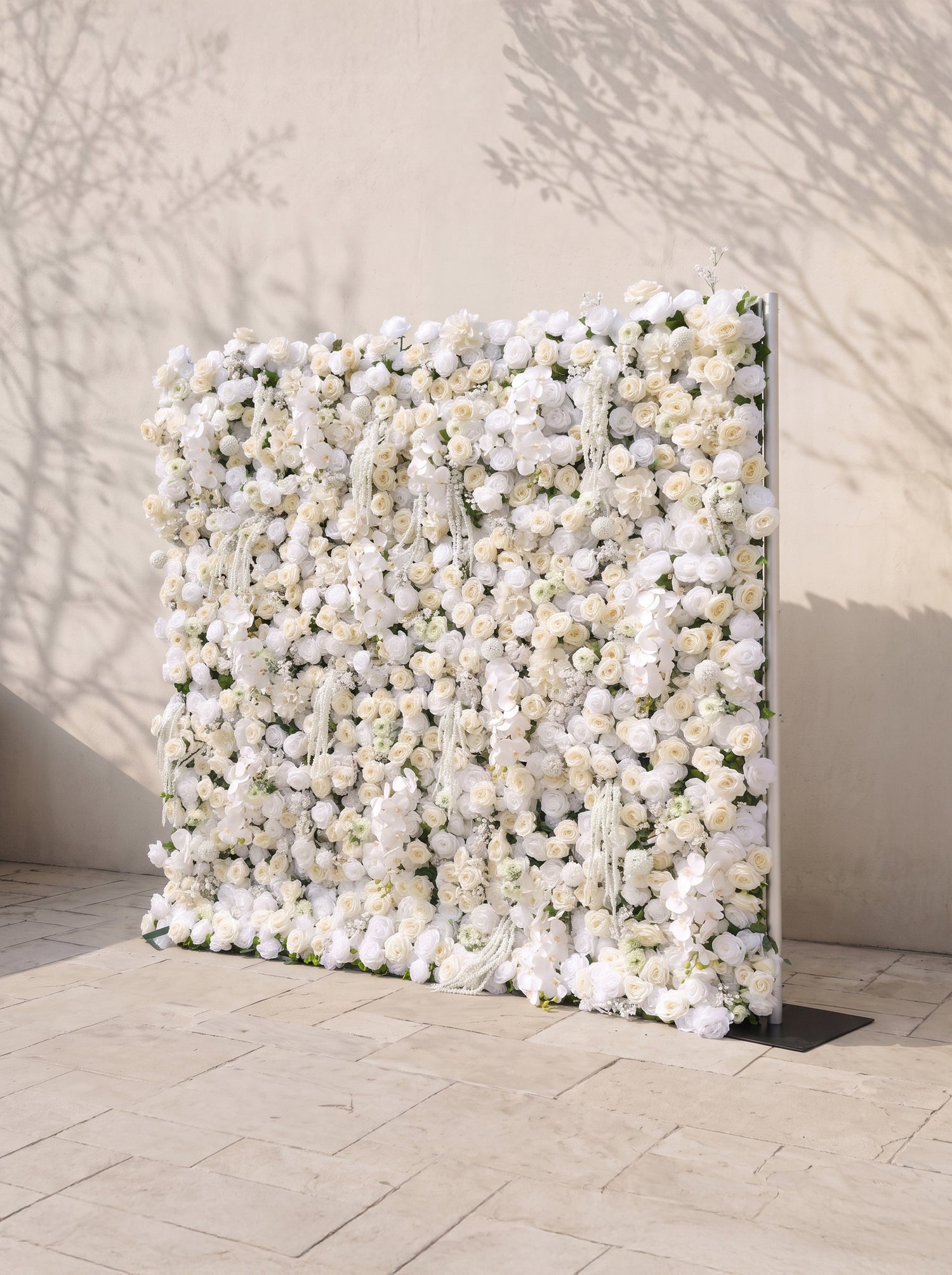 Romyrella 5D Fabric Artificial rolling up curtain flower wall — right view