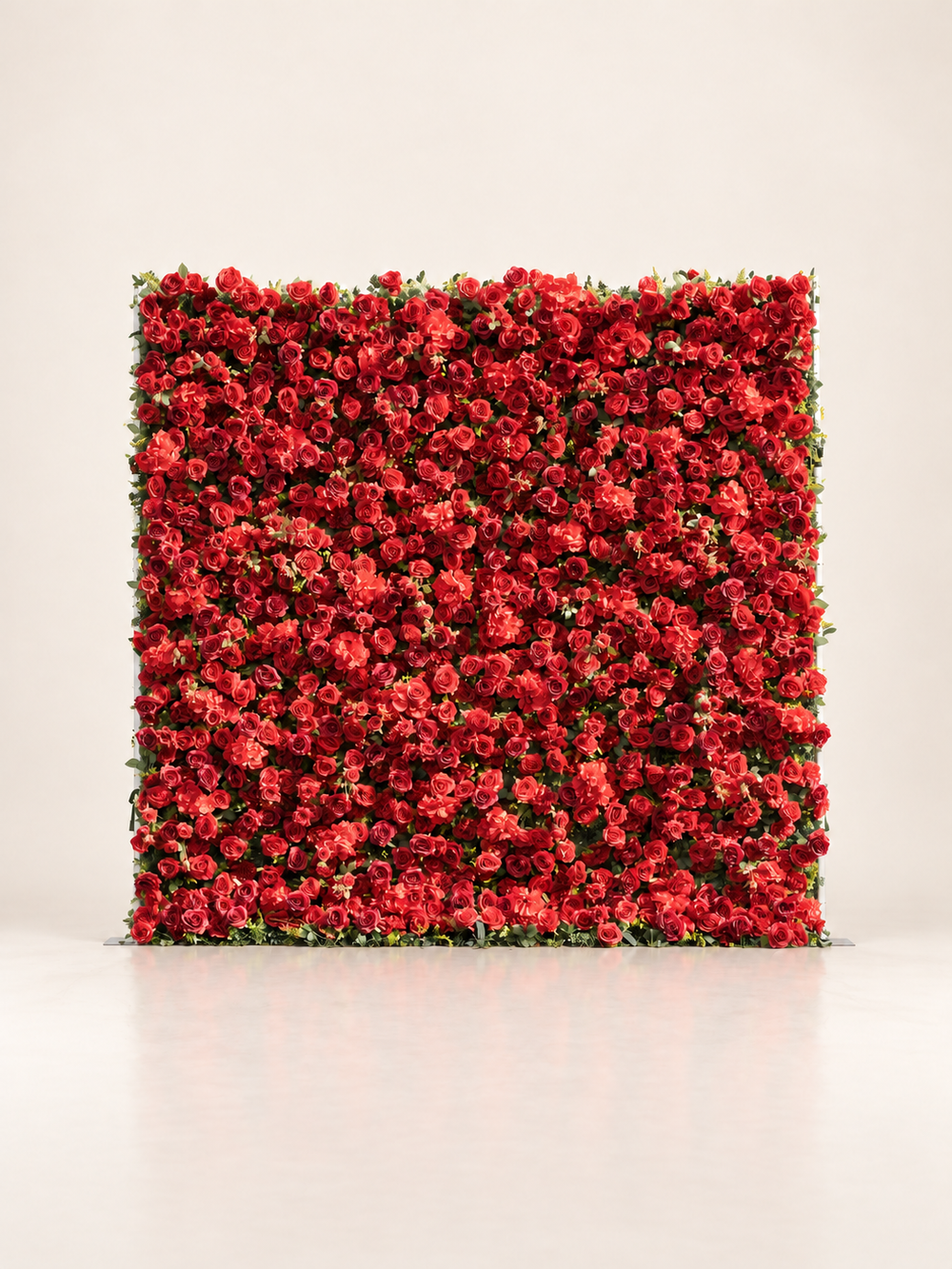 Mira red flower wall, front view