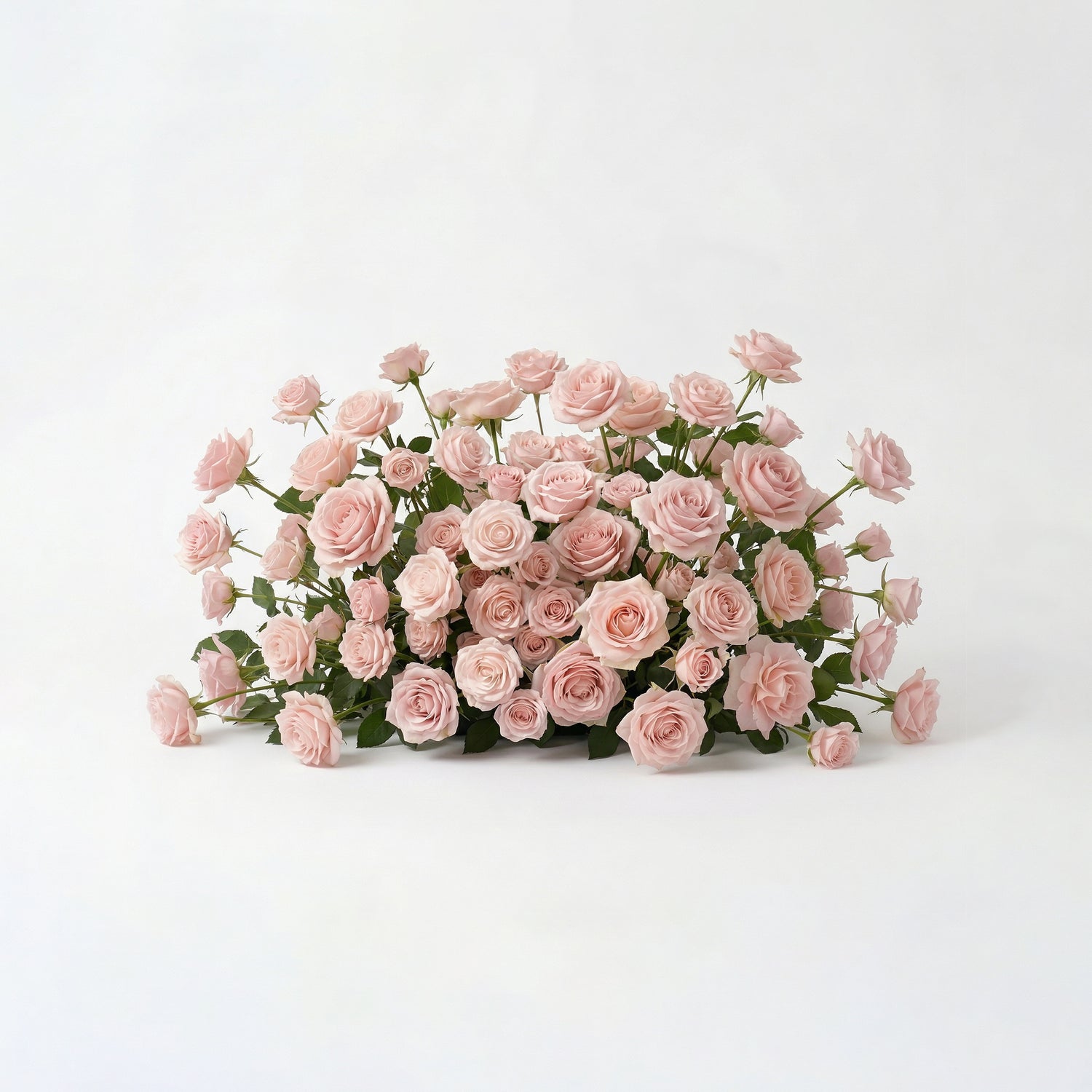Rosellea: Heart-Shaped Pastel Pink Silk Rose Flower Arch Floral Arrangement for Romantic Weddings &amp; Proposal