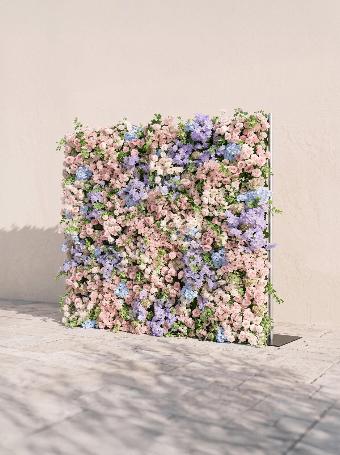 Roslina 5D Fabric Artificial rolling up curtain flower wall — right view