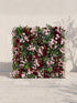 Rosmora 5D Fabric Artificial rolling up curtain flower wall — front view