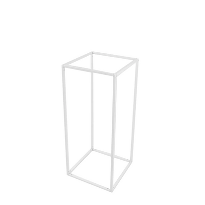 S011: Rectangular Metal Wedding Flower Stand Frame Centerpiece White Color/2 Pack Rose Morning