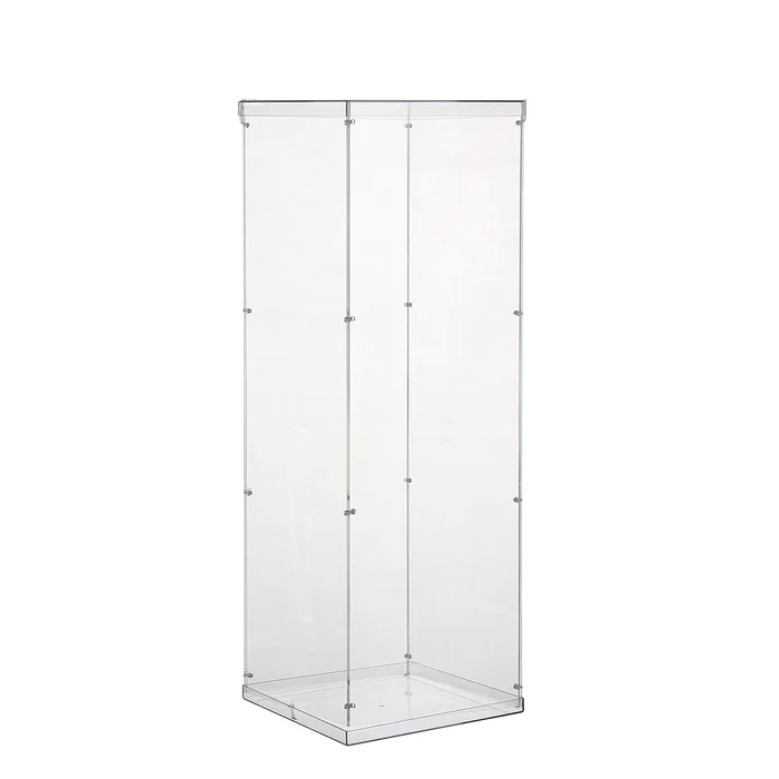 S012: Wedding and Event Prop Transparent Acrylic Display Box with Lid and Base Clear Rose Morning