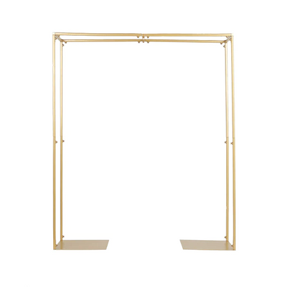 This Gold Adjustable Table Top Metal Flower Arch Holder is the perfect decoration for any wedding or event. It is made of high-quality metal, which is very durable. The arches are made of adjustable metal frames and are topped with a pergola. The flower stand can be decorated with fresh flowers to create a beautiful backdrop. The perfect addition to any wedding or event, this arch is sure to impress your guests.