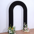 Black Spandex Fitted Open Arch U-Shaped Wedding Arch Cover Rose Morning