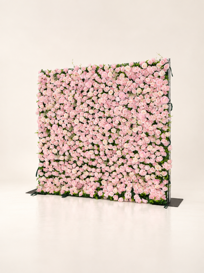 SUL01: 4D Fabric Artificial Zip Up Curtain Flower Wall For Wedding and Events Decoration