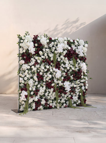 Sabelia 5D Fabric Artificial rolling up curtain flower wall — left view