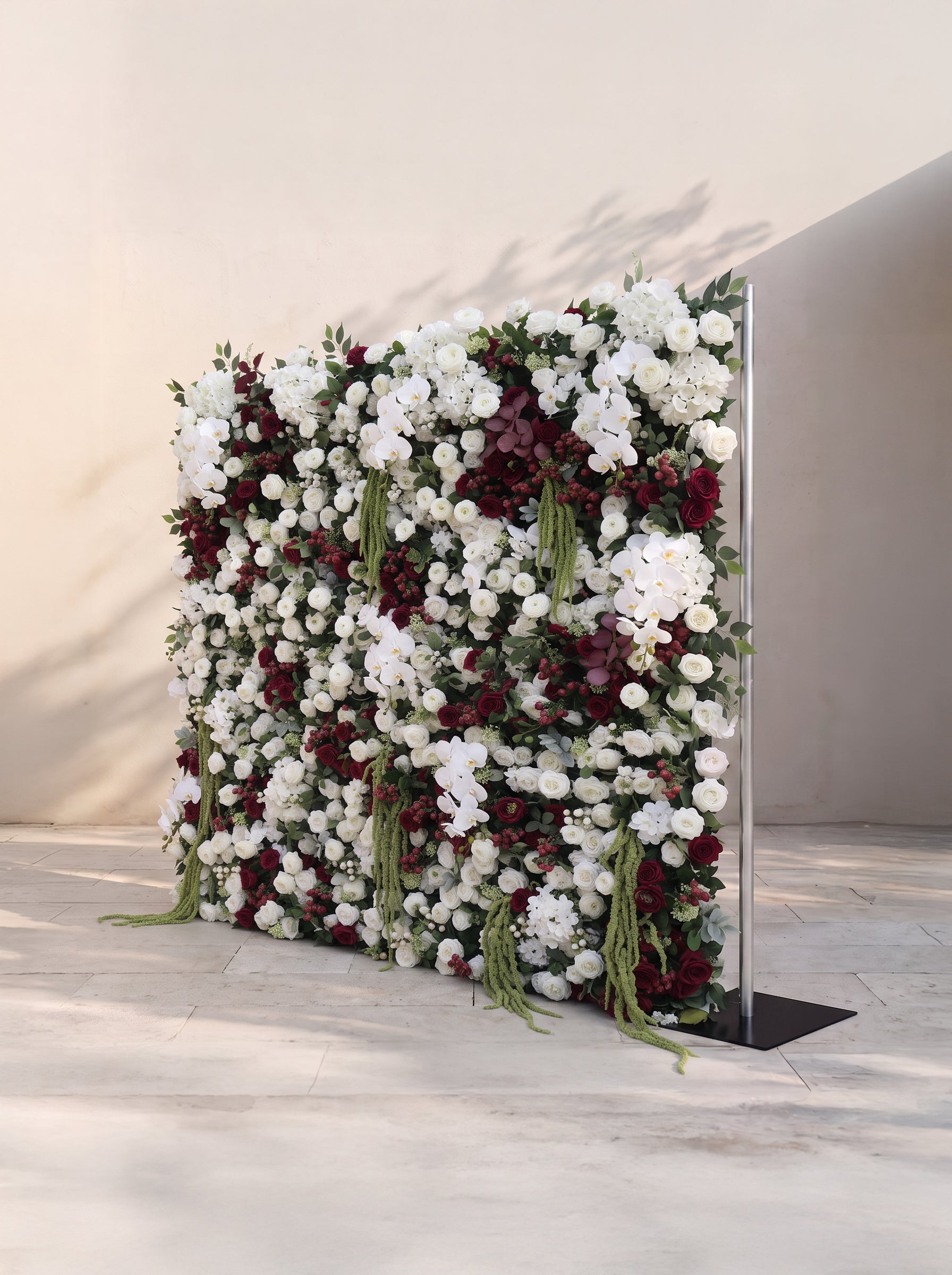 Sabelia 5D Fabric Artificial rolling up curtain flower wall — right view