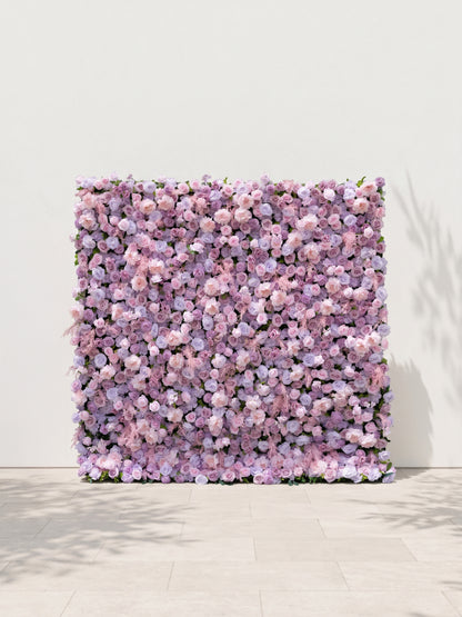 Saellyn 5D Fabric Artificial rolling up curtain flower wall — front view