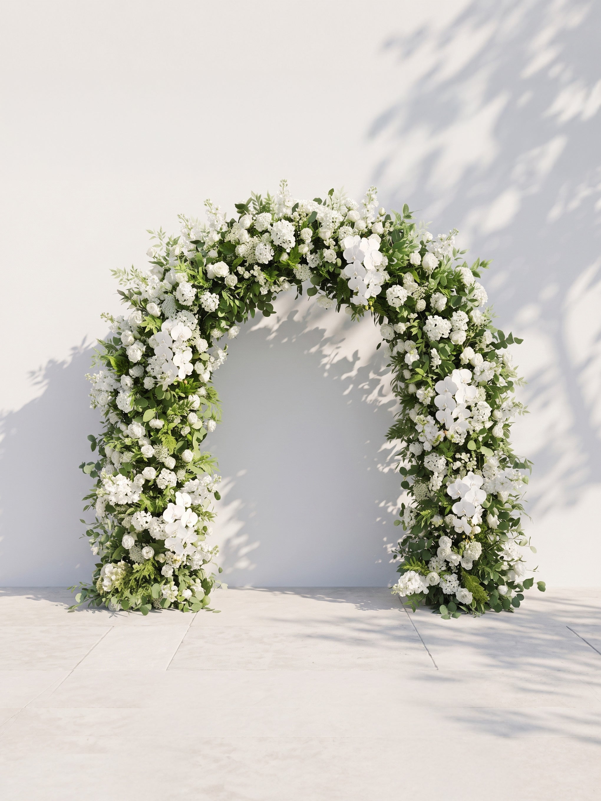 Selenenna Luxury Door Shaped Flower Arch with Frame for Wedding Party Event Backdrop Decoration — front view