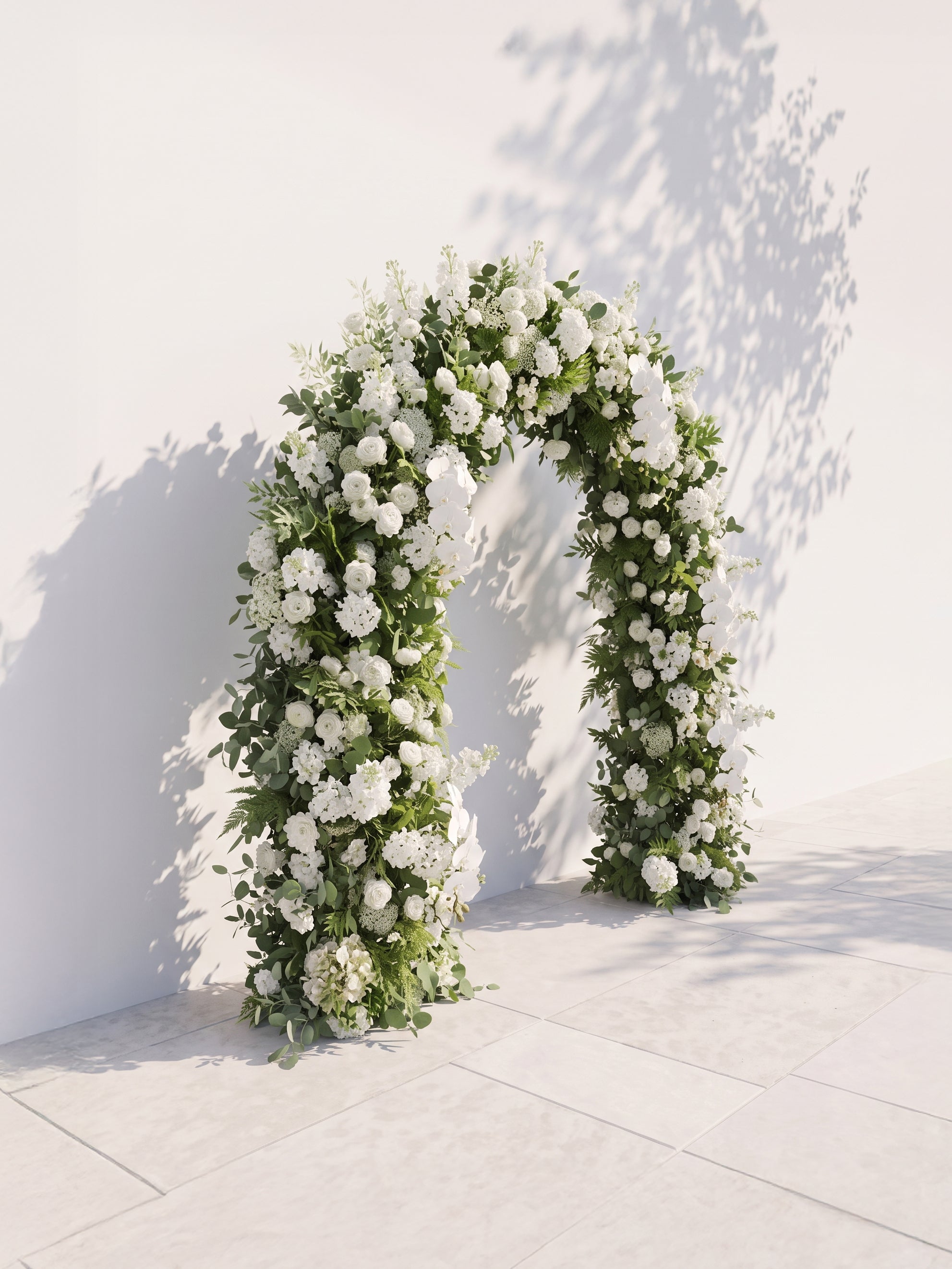 Selenenna Luxury Door Shaped Flower Arch with Frame for Wedding Party Event Backdrop Decoration — left view