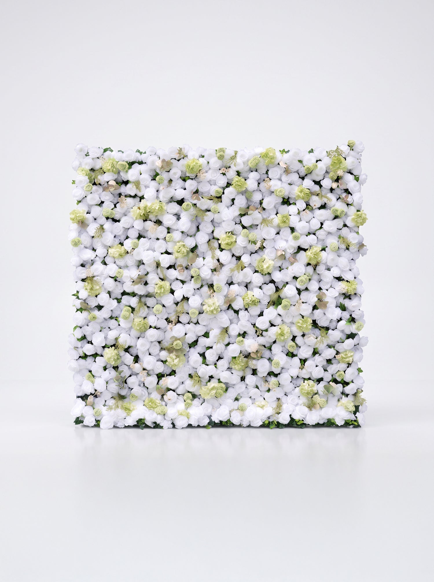 Selloria 5D Fabric Artificial rolling up curtain flower wall — white background view